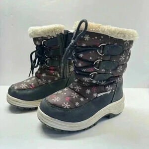 Apakowa winter toddler girls snow boots size 26